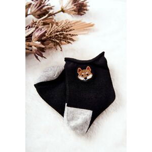 Children's Pressureless Socks Fox Black