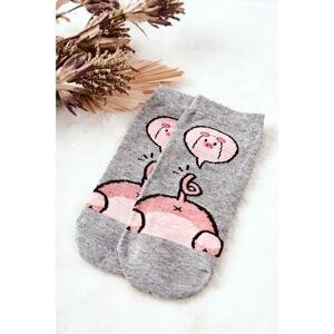 Socks Feet Piggy Grey