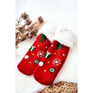 Christmas Long Socks Snowman Red
