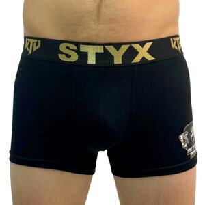 Men's boxers Styx / KTV sports rubber black - black rubber (GTCL960)