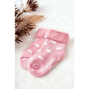 Children's Socks In Dots Pink