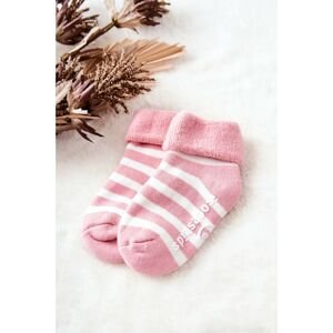 Children's socks Stripes Pink and white