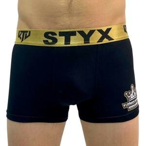 Men's boxers Styx / KTV sports rubber black - gold rubber (GTZK960)