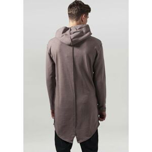 Long Slub Terry Open Edge Hoody taupe