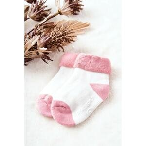 Children's Socks Smooth White and Pink