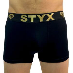 Men's boxers Styx / KTV sports rubber black - black rubber (GTC960)