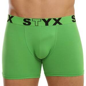 Men's boxers Styx long sports rubber green (U1069)