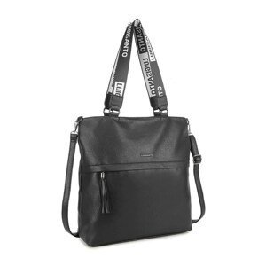 LUIGISANTO Black ladies' bag made of ecological leather