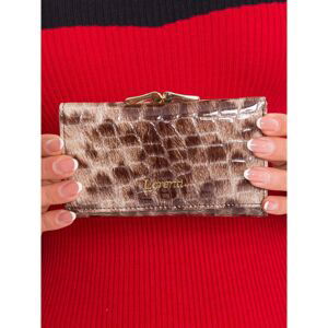 Women's wallet with brown pattern