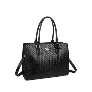 LUIGISANTO Black bag with a braided pattern