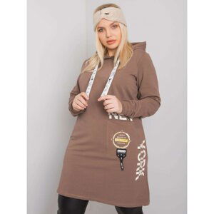 Plus the size of a brown cotton tunic