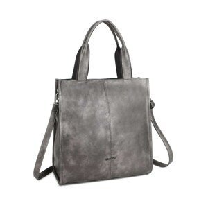 LUIGISANTO Silver ladies' bag made of ecological leather
