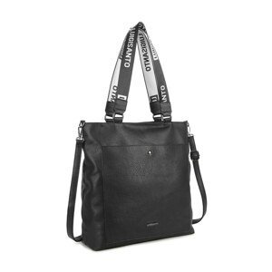 LUIGISANTO Black city bag with a detachable strap