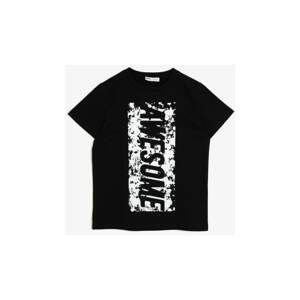 Koton Boy's Black Printed T-Shirt