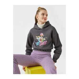 Koton Powerpuff Girls Licensed Hoodie Printed Sweatshirt