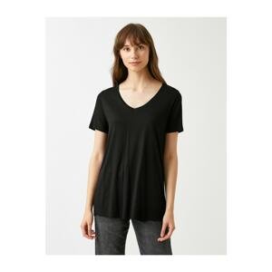 Koton Short Sleeve Basic T-Shirt V-Neck