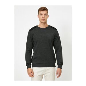 Koton Men's Gray Crew Neck Sweater