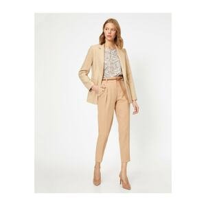 Koton Belt Detailed Pleated Trousers