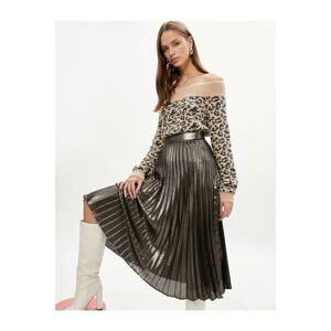 Koton Pleated Midi Skirt