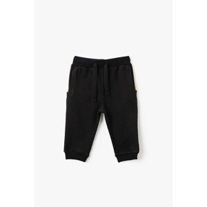 Koton Boy Black Cotton Tie Waist Sweatpants