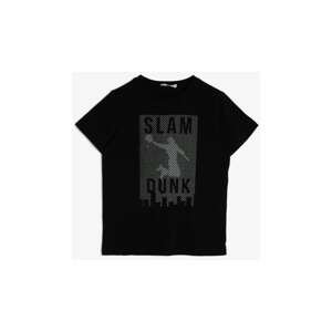 Koton Boy's Black Printed T-shirt