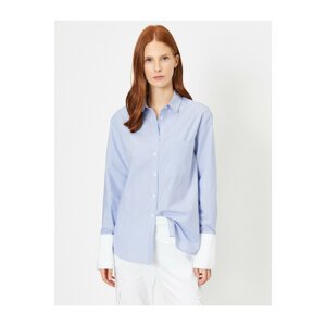 Koton Women's Pocket Detailed Long Sleeve Shirt