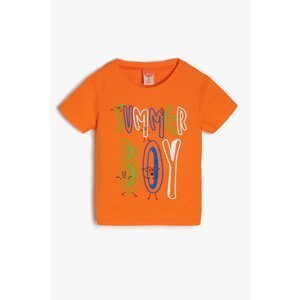 Koton Orange Baby Boy Written Printed T-Shirt