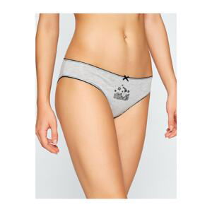 Koton Women's Black Patterned 3-Piece Panties