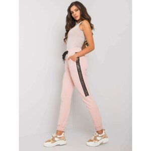 Powder pink sweatpants with Giulia patch