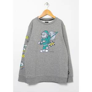 Vans Sweatshirt By Sk8 Cadet Crew Bo Cement Heather - Guys