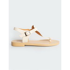 Big Star Woman's Sandals Shoes 207792 Gold SkÃra naturalna-800