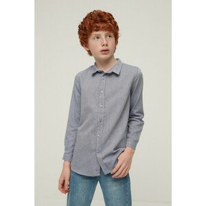 Trendyol Blue Basic Boy Knitted Shirt