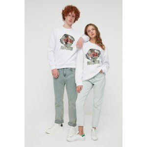 Trendyol White Knitted Sweatshirt