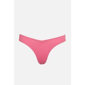 Trendyol Pink Textured V-Cut Bikini Bottoms