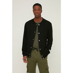 Trendyol Black Men's Regular Fit 100% Cotton Cardigan