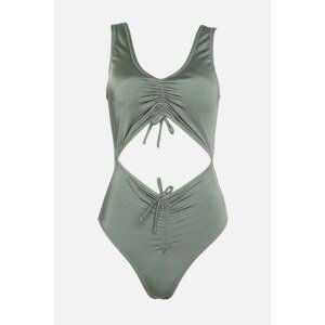 Trendyol Green Cut Out Swimsuit