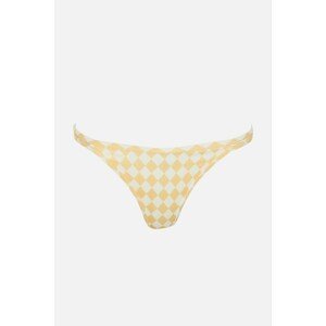 Trendyol Yellow Diamond Pattern Low Waist Bikini Bottoms