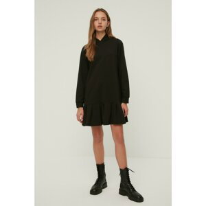 Trendyol Black Sweat Mini Knitted Dress