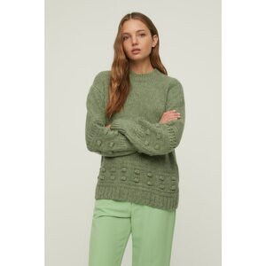 Trendyol Mint Sleeve Detailed And Pompom Knitwear Sweater