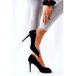 Suede Stilettos Monnari 0490-020 Black