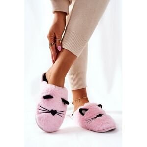 Soft Cat Slippers with Ears Pink Distty