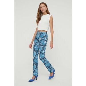 Trendyol Multi Color Printed High Waist Flare Jeans