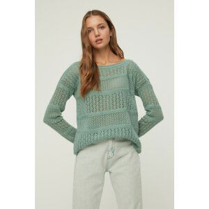 Trendyol Mint Knitted Detailed Knitwear Sweater