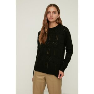 Trendyol Black Openwork Knitwear Sweater