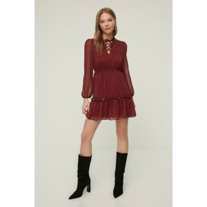 Trendyol Claret Red Collar Detailed Dress