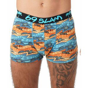 Men's boxers 69SLAM hip bamboo ocean lines (MHBIKI-BB)