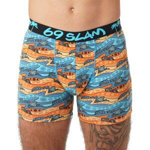 Men's boxers 69SLAM fit bamboo ocean lines (MPBLINF-BB)