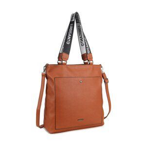 LUIGISANTO Brown city bag with a detachable strap