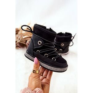 Children's Snowboots with Zircons Black Wellma