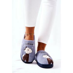 Reindeer Warming Slippers Blue Jilly